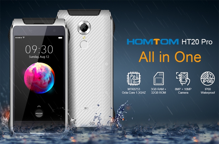 Homtom HT20 Pro: защищенный смартфон за 150 долларов Homtom HT20 Pro: защищенный смартфон за 150 долларов